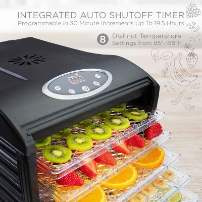 Image showing  480W 6-Tray Countertop Digital Food Dehydrator with Preset Temp Settings and Auto Shutoff Timer
