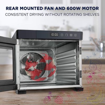 Image showing  600W 6-Tray Food Dehydrator with Digital Timer and Temperature Control, Stainless Steel