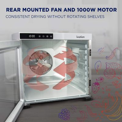Image showing  1,000W 10-Tray Food Dehydrator with Digital Timer and Temperature Control, Stainless Steel