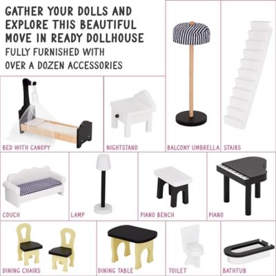 Image showing  Wooden Dollhouse Toy Set X Large