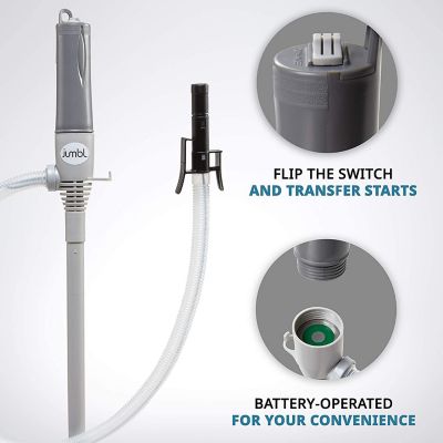 Image showing 6 th JUMBL Battery Powered Fuel Transfer Pump with Auto-Stop, 2.3 GPM, Battery-Powered, Gray
