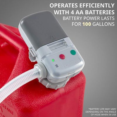 Image showing  Battery Powered Automatic Fuel Transfer Pump with Auto-Stop, 2.4 GPM, AA Batteries, Adapter Fits All Size Cans
