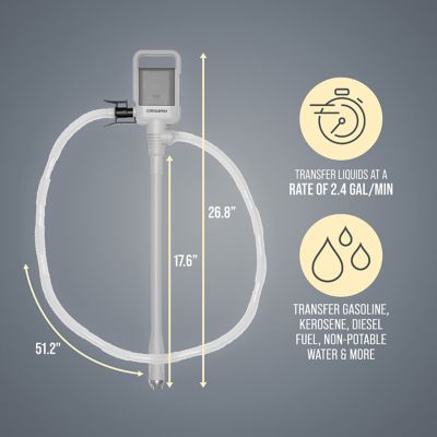 Image showing  Battery Powered Automatic Fuel Transfer Pump with Clip Nozzle for Flow Control and Stop, 2.3 GPM, Fits All Cans
