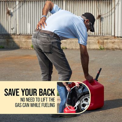 Image showing 5 th Deway Battery Powered Automatic Fuel Transfer Pump with Clip Nozzle for Flow Control and Stop, 2.3 GPM, Fits All Cans