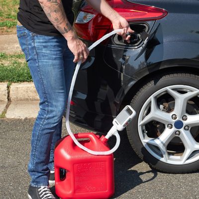 Image showing 6 th Deway Battery Powered Automatic Fuel Transfer Pump with Clip Nozzle for Flow Control and Stop, 2.3 GPM, Fits All Cans