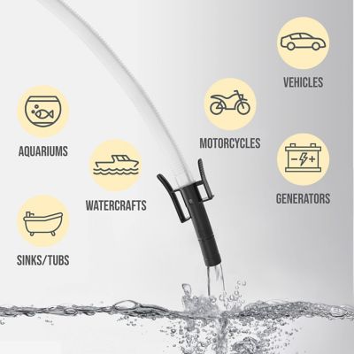 Image showing 7 th Deway Battery Powered Automatic Fuel Transfer Pump with Clip Nozzle for Flow Control and Stop, 2.3 GPM, Fits All Cans