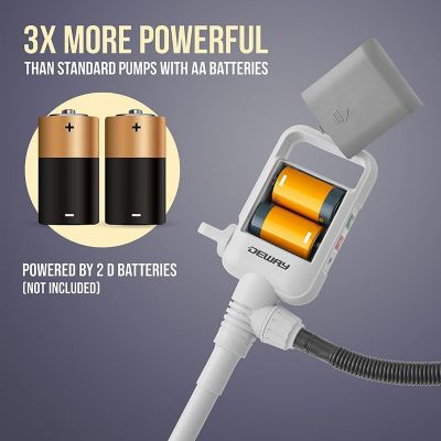 Image showing 5 th Deway Battery Powered Automatic Fuel Transfer Pump with Plastic Hose and Nozzle for Flow Control and Stop, 2.4 GPM