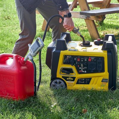 Image showing 7 th Deway Battery Powered Automatic Fuel Transfer Pump with Plastic Hose and Nozzle for Flow Control and Stop, 2.4 GPM