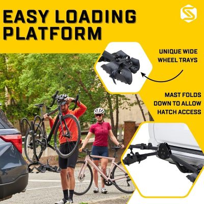 Image showing  All Star Bike Rack Hitch Mount, Easy to Load, Star Tray Style Hitch Bike Rack, 2 Bikes