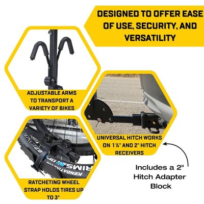 Image showing  All Star Bike Rack Hitch Mount, Easy to Load, Star Tray Style Hitch Bike Rack, 2 Bikes