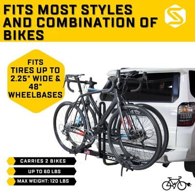 Image showing 6 th Saris Freedom Hitch Bike Rack Mount, Bike Rack for Car and SUVs, 2 Bikes