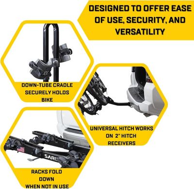 Image showing 5 th Saris Freedom Bike Hitch Car Rack, 4-Bicycle Carrier , Black