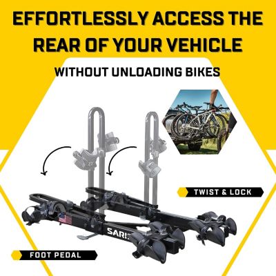 Image showing 6 th Saris Freedom Bike Hitch Car Rack, 4-Bicycle Carrier , Black