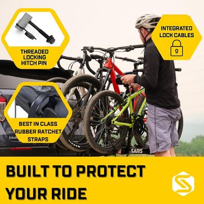 Image showing 7 th Saris Freedom Bike Hitch Car Rack, 4-Bicycle Carrier , Black