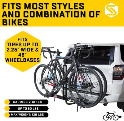 Image showing 8 th Saris Freedom Bike Hitch Car Rack, 4-Bicycle Carrier , Black