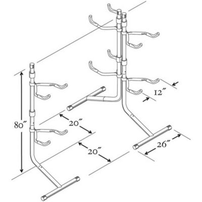 Image showing  Bike Bunk Bicycle Stand, Bike Stand for 2 Bikes