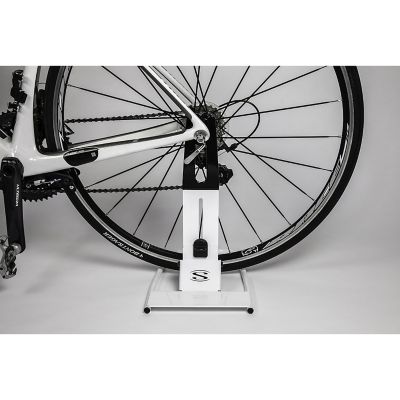 Image showing  The Boss Bike Stand, Foldable and Lightweight, Rear Wheel Single Bike Stand - White,