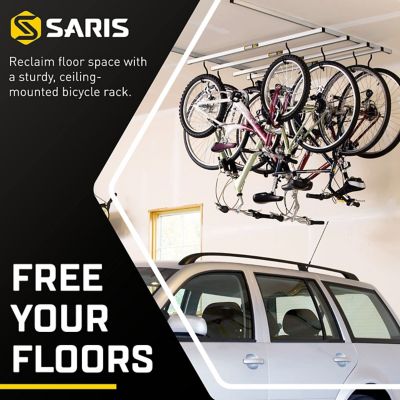 Image showing  Cycle Glide Ceiling Bike Rack, 4 Bike Capacity Bike Hanging System for Garage