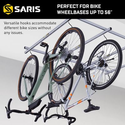 Image showing 5 th Saris Cycle Glide Ceiling Bike Rack, 4 Bike Capacity Bike Hanging System for Garage