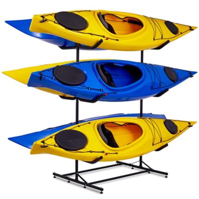 RaxGo 10 ft. Kayak Storage Rack, Indoor & Outdoor Freestanding Storage for 6 Kayaks