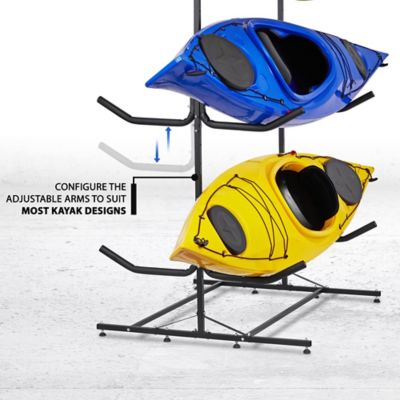 Image showing 5 th RaxGo 10 ft. Kayak Storage Rack, Indoor & Outdoor Freestanding Storage for 6 Kayaks