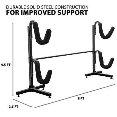 Image showing  Freestanding 2 Kayak Rack, Heavy-Duty Kayak Stand for Indoor, Outdoor, or Dock, Standard