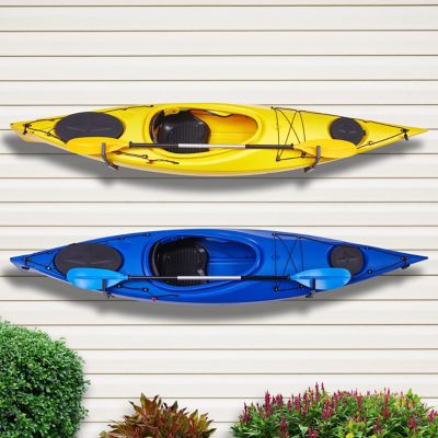 Image showing 6 th RaxGo 77.2 lb. Capacity Heavy-Duty Wall-Mounted Adjustable Kayak Hooks, 2-Pairs