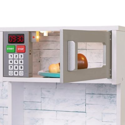 Image showing 7 th Lil' Jumbl Kids Kitchen Set, Wooden Pretend Play Kitchen with Sounds & Accessories