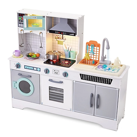 Lil' Jumbl Lil' jumbl large kitchen set for kids, pretend kitchen playset with accesories