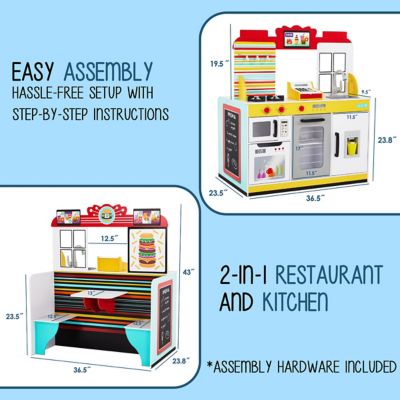 Image showing 6 th Lil' Jumbl Wooden Restaurant Kitchen Playset