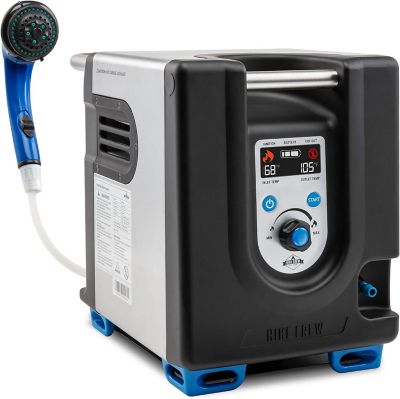 Hike Crew Portable Propane Water Heater & Shower Pump with Built-In Battery, Safety Shutoff & Case