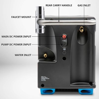 Image showing 5 th Hike Crew Portable Propane Water Heater and Shower Pump with Built-In Battery, 20 sq. ft., 19,437 BTU, Safety Shutoff & Case