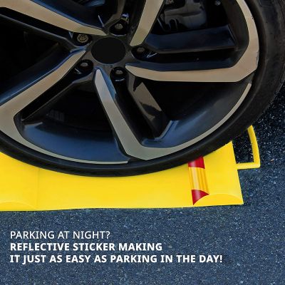 Image showing  Car Parking Mat, Garage Parking Aid Tire Stopper for Cars, Trucks and Other