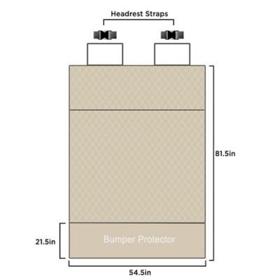 Image showing  Universal Fit Cargo Liner, Cargo Cover for SUVs and Cars with Waterproof Material - Beige