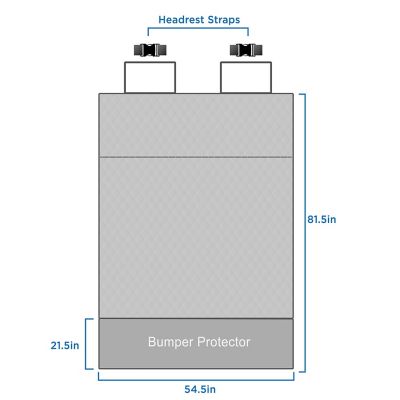 Image showing  Universal Fit Cargo Liner, Cargo Cover for SUVs and Cars with Waterproof Material - Black