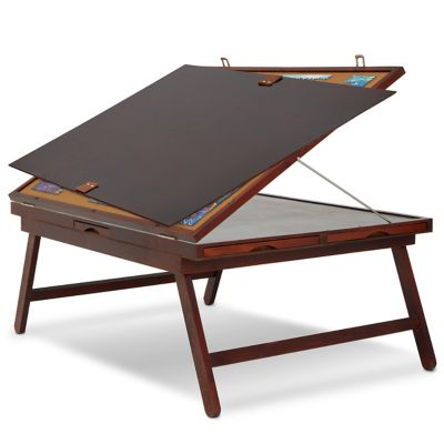 JUMBL 1000-Piece Puzzle Board - 23 x 31" Tilting Puzzle Table with Felt Surface & 6 Drawers - Brown