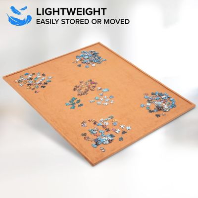 Image showing  2,000-Pieces Puzzle Board, 27 x 39 in., Portable Jigsaw Puzzle Table with Cover & Felt Surface