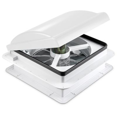 Hike Crew 14 in. RV Roof Vent Fan, 12V Intake & Exhaust Manual Camper Fan - White Lid