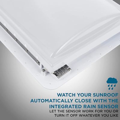Image showing  14 in. RV Roof Vent Fan, 6-Speed RV Fan with Remote, Rain Sensor and More, White