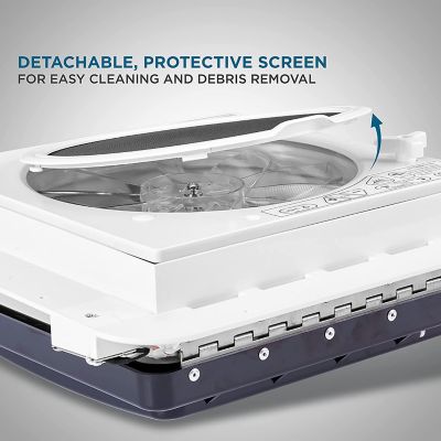 Image showing  11 in. RV Roof Vent Fan, 6-Speed RV Fan with LED Light, Rain Sensor and More - Smoked Lid