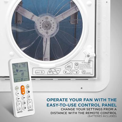 Image showing  11 in. RV Roof Vent Fan, 6-Speed RV Fan with LED Light, Rain Sensor and More - Smoked Lid