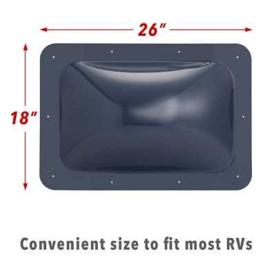 Image showing  RV Skylight - RV Skylight Replacement Cover, 18 x 26 in. Fits Most RV Openings, Smoke