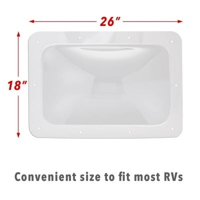 Image showing  RV Skylight - RV Skylight Replacement Cover, 18 x 26 in. Fits Most RV Openings, Clear
