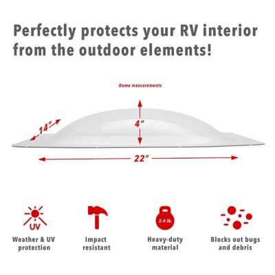 Image showing  RV Skylight - RV Skylight Replacement Cover, 18 x 26 in. Fits Most RV Openings, Clear