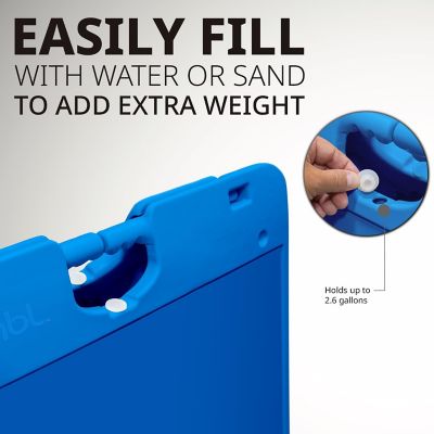 Image showing 5 th JUMBL A Frame Sandwich Board - 22 x 28 in. Display Sidewalk Sign with PVC Sign Protector, Blue