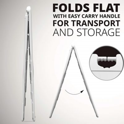 Image showing 5 th JUMBL A Frame Sandwich Board - 24 x 36 in. Display Sidewalk Sign with PVC Sign Protector, White