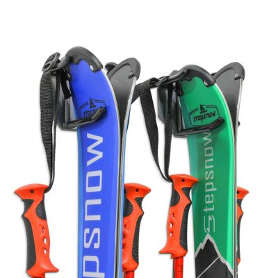 RaxGo Ski Wall Rack, Holds 2 Pairs of Skis & Skiing Poles or Snowboard