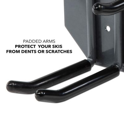 Image showing  Ski Wall Rack, Holds 2 Pairs of Skis & Skiing Poles or Snowboard