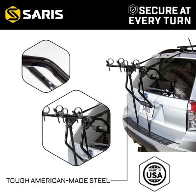 Image showing  70 lb. Capacity 2-Bicycle Guardian Trunk Bike Rack Mount, No Assembly Bike Cargo Rack for Cars