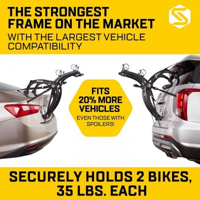 Image showing 8 th Saris 35 lb. Capacity 2-Bicycle Bike Racks, Bones EX Car Trunk Bicycle Rack Carrier